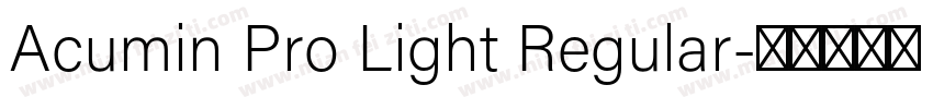 Acumin Pro Light Regular字体转换